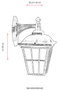 Opviq Lámpara de Pared Exterior BAP-68183-BKR-M2 Marrón